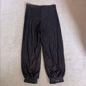 Black Sequined Harem pants L